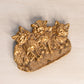 Vintage Brass or Bronze 3 Cat Trinket Dish