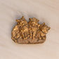 Vintage Brass or Bronze 3 Cat Trinket Dish