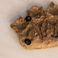Vintage Brass or Bronze 3 Cat Trinket Dish