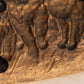 Vintage Brass or Bronze 3 Cat Trinket Dish