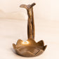 Vintage Brass Tone Hummingbird Trinket Dish