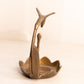 Vintage Brass Tone Hummingbird Trinket Dish