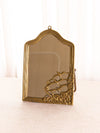 Vintage Brass Vertical Standing Mirror with Bird Details