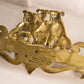 Vintage Brass Wall Hanging Bulldog Pipe Holder