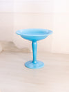 Vintage Cambridge Glass Azurite Blue Milk Glass Compote