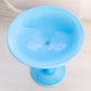 Vintage Cambridge Glass Azurite Blue Milk Glass Compote