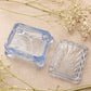 Vintage Cambridge Glass Caprice Lidded Cigarette Box