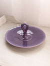 Vintage Cambridge Glass Purple Milk Glass Helio Tidbit Tray