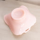 Vintage Cambridge Pink Crown Tuscan Glass Footed Bowl with 2 Handles