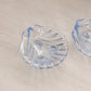 Vintage Cambridge Small Blue Glass Shell Salt Cellars (Set of 2)