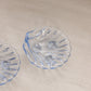 Vintage Cambridge Small Blue Glass Shell Salt Cellars (Set of 2)