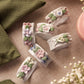 Vintage Ceramic Pastel Floral Napkin Rings (Set of 6)