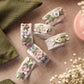 Vintage Ceramic Pastel Floral Napkin Rings (Set of 6)