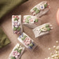 Vintage Ceramic Pastel Floral Napkin Rings (Set of 6)