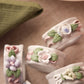Vintage Ceramic Pastel Floral Napkin Rings (Set of 6)