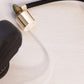 Vintage Circular Black Glass Perfume Bottle Atomizer