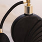 Vintage Circular Black Glass Perfume Bottle Atomizer