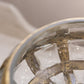 Vintage Circular Brass and Clear Bubble Glass Compote (No Lid)