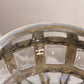 Vintage Circular Brass and Clear Bubble Glass Compote (No Lid)