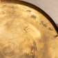 Vintage Circular Brass Faux Bamboo Tray with 2 Handles