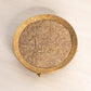 Vintage Circular Gold Tone Pin Cushion with Ornate Designs