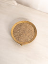 Vintage Circular Gold Tone Pin Cushion with Ornate Designs