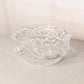 Vintage Clear Crystal Bowl with Etched Grid Details