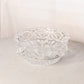 Vintage Clear Crystal Bowl with Etched Grid Details