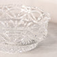 Vintage Clear Crystal Bowl with Etched Grid Details