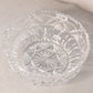 Vintage Clear Crystal Bowl with Etched Grid Details