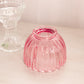 Vintage LE Smith Pink Glass Fairy Lamp with Clear Glass Bottom