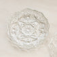 Vintage Clear Glass Lidded Dish with Gold Tone Metal Floral Finial
