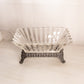 Vintage Clear Indiana Glass Prism Bowl with Silver Tone Base