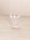 Vintage Clear Iridescent Glass Toothpick Holder with Diamond Designs