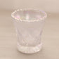 Vintage Clear Iridescent Glass Toothpick Holder with Diamond Designs