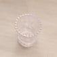 Vintage Clear Iridescent Glass Toothpick Holder with Diamond Designs