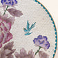 Vintage Cloisonné-Style Enamel-on-Brass Metal Floral Bird Plate