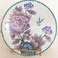 Vintage Cloisonné-Style Enamel-on-Brass Metal Floral Bird Plate