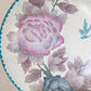 Vintage Cloisonné-Style Enamel-on-Brass Metal Floral Bird Plate