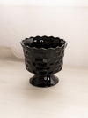 Vintage Colony Black Glass Whitehall Footed Bowl