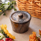 Vintage Small Copper Crock Club Inc Lidded Stoneware Crock