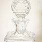 Vintage Crystal Decanter Set with Faceted Stopper & 2 Glasses