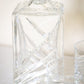 Vintage Crystal Decanter Set with Faceted Stopper & 2 Glasses