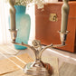 Vintage Daffodil 847 Rogers Brothers Silverplate Double Candlestick