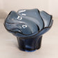 Vintage Dalzell-Viking Small Dark Blue Glass Swirl Dish