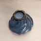Vintage Dalzell-Viking Small Dark Blue Glass Swirl Dish