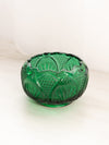 Vintage Fenton Medium Deep Green Glass Regency Cupped Bowl