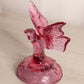 Vintage Dark Pink Fenton Glass Butterfly Ring Holder Figurine