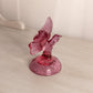 Vintage Dark Pink Fenton Glass Butterfly Ring Holder Figurine
