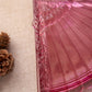 Vintage Dark Pink Glass Lidded Fan-Shaped Dish